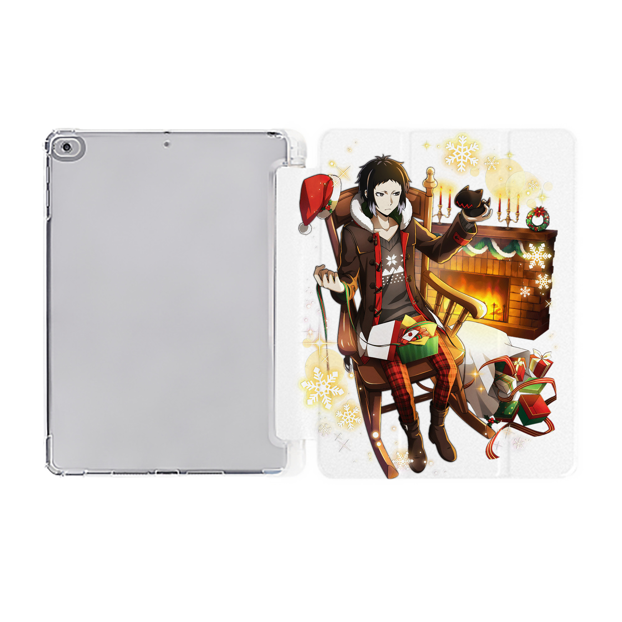 （画像用） 文豪ストレイドッグス Bungo Stray Dogs IPad ケース ペン収納付き 三つ折りスタンド PUレザー×シリコン 対応機種9.5/10.5/10.9インチ